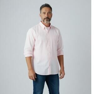 Paul Fredrick Men's Dress Shirt 17/36 Pink Long Sleeve Button Down Classic